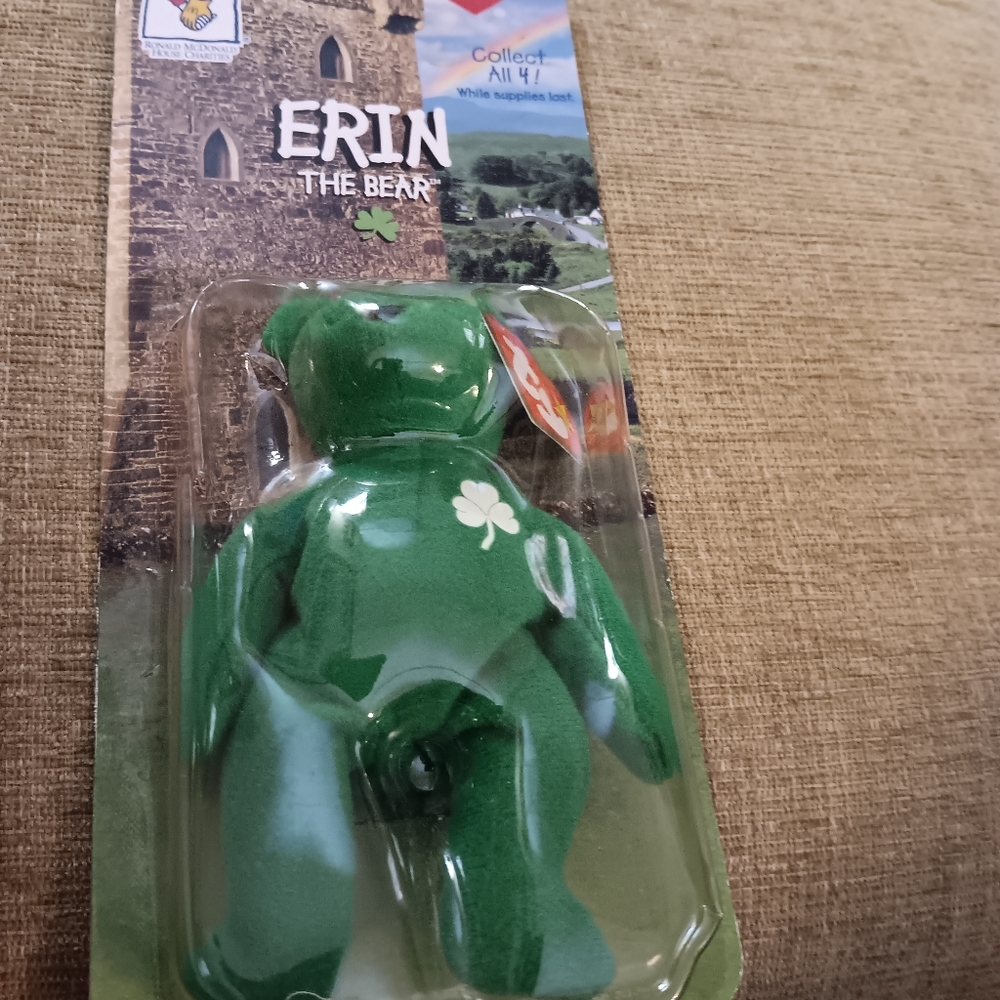 Ty Erin the Bear - Green Collectible